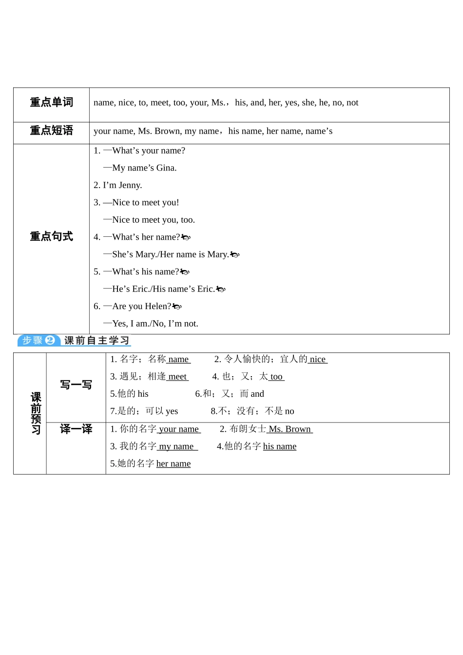 （25秋）新人教版英语七年级上册Unit1教案（共5课时）.doc_第3页