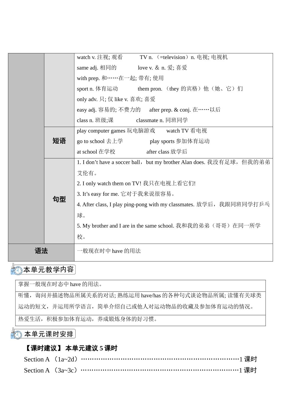 （25秋）新人教版英语七年级上册Unit5  教案（共5课时）.doc_第2页