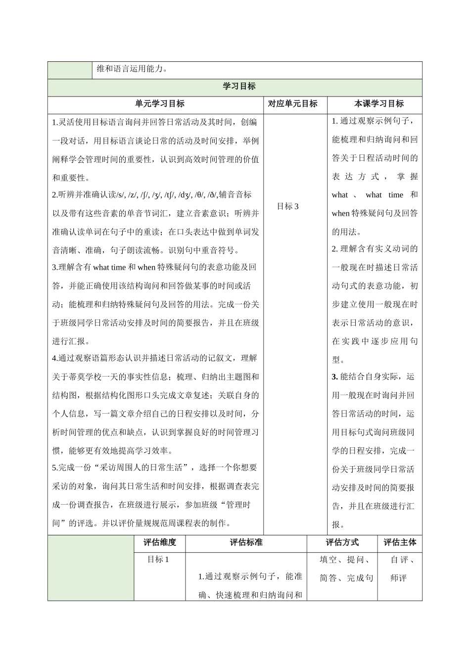 25秋新人教版七年级英语上册Unit 6 A Day in the life  Grammar Focus教案.docx_第3页