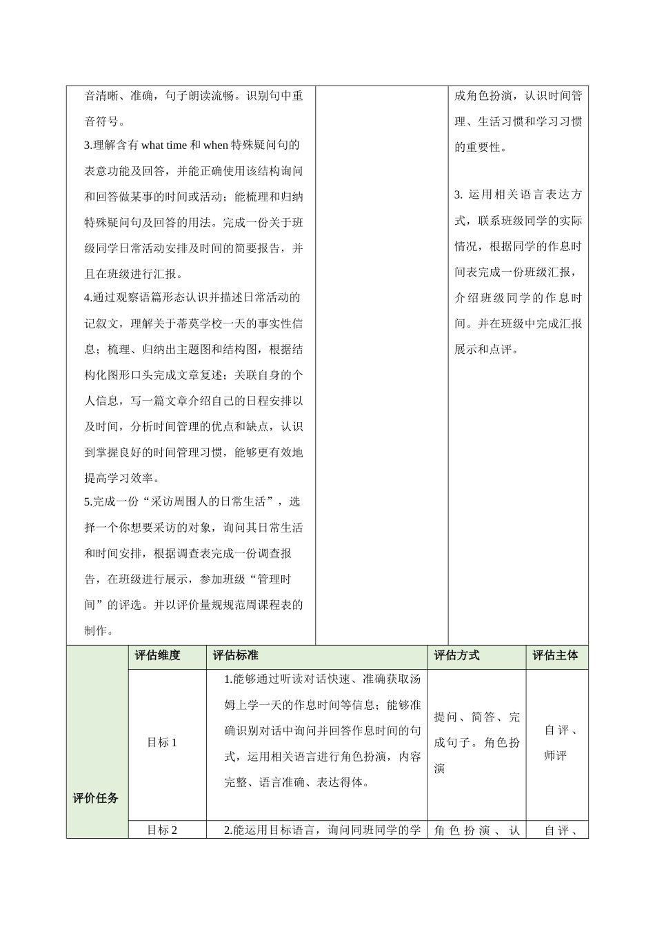 25秋新人教版七年级英语上册Unit 6 A Day in the life Section A How do you spend your school day 2a-2e教案.docx_第3页