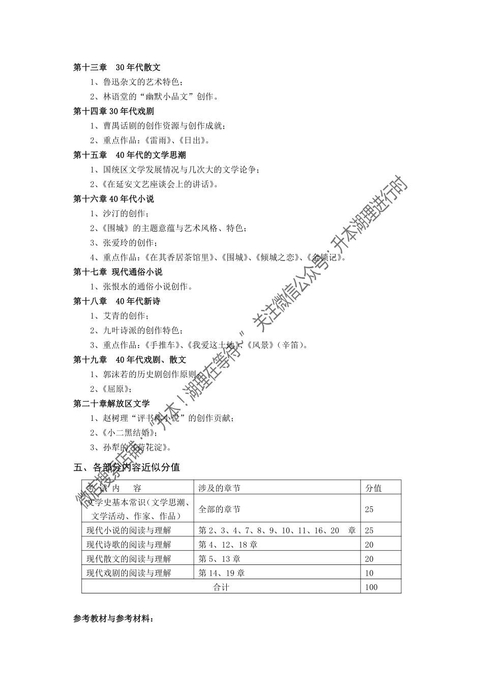 12.《中国现代文学》(2018年普通专升本)考试大纲.pdf_第3页