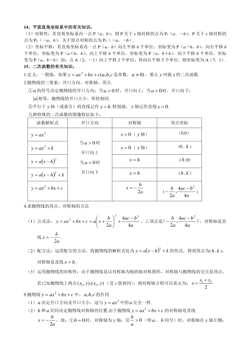 初中数学复习资料大全(值得收藏).pdf_第3页