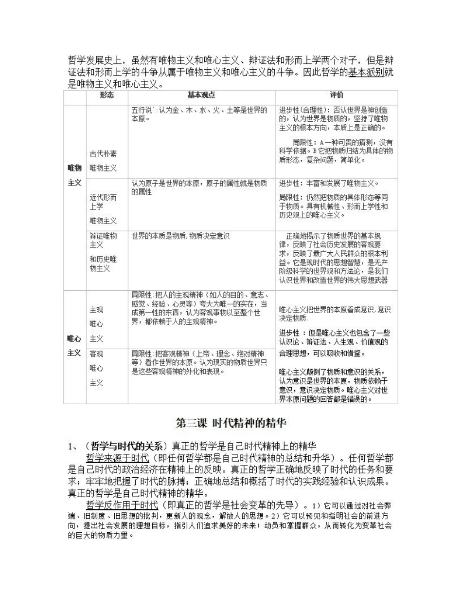 高中政治必修4知识点总结(文科必备).pdf_第3页