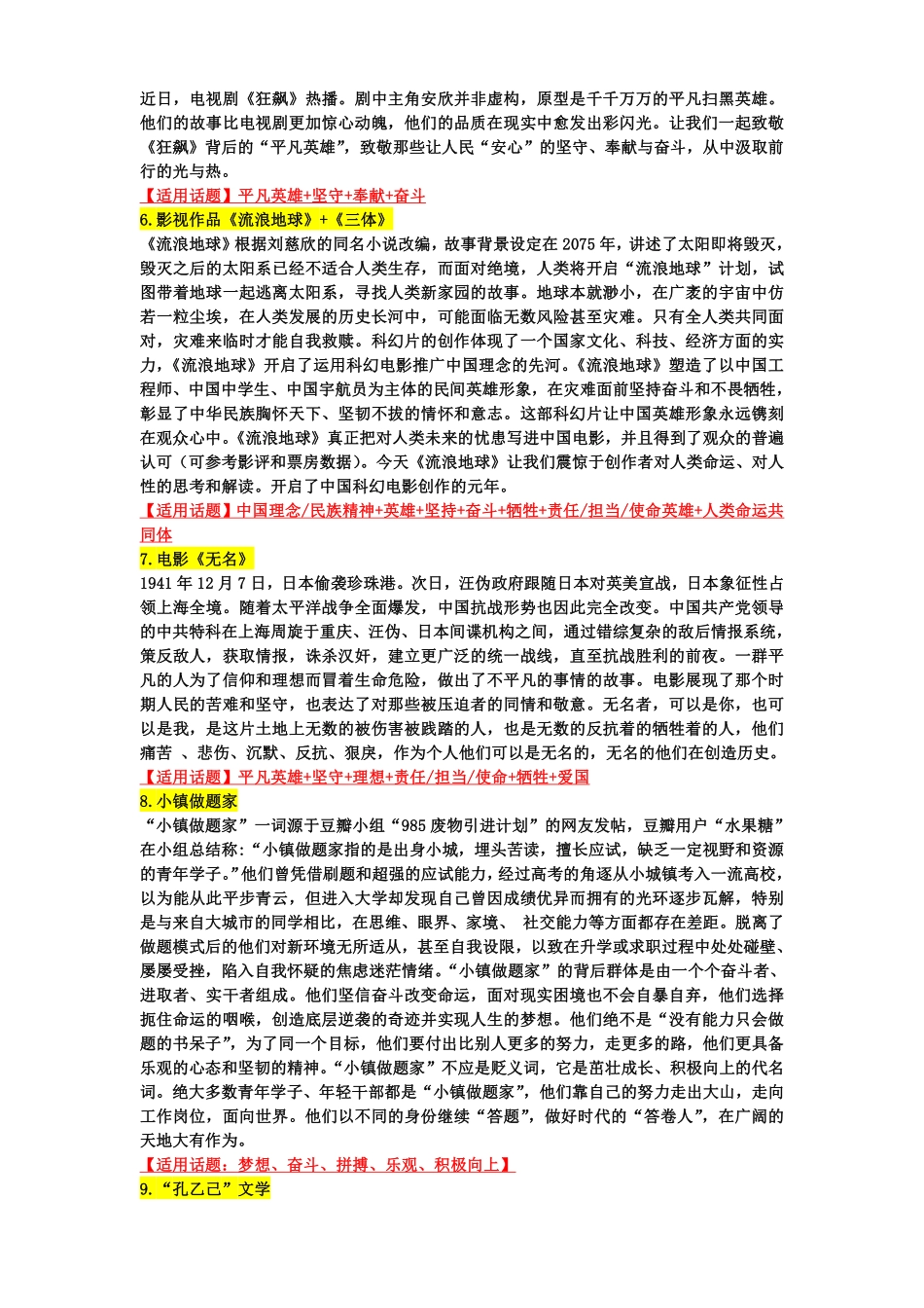 山东省专升本大学语文热点作文话题终极预测.pdf_第2页