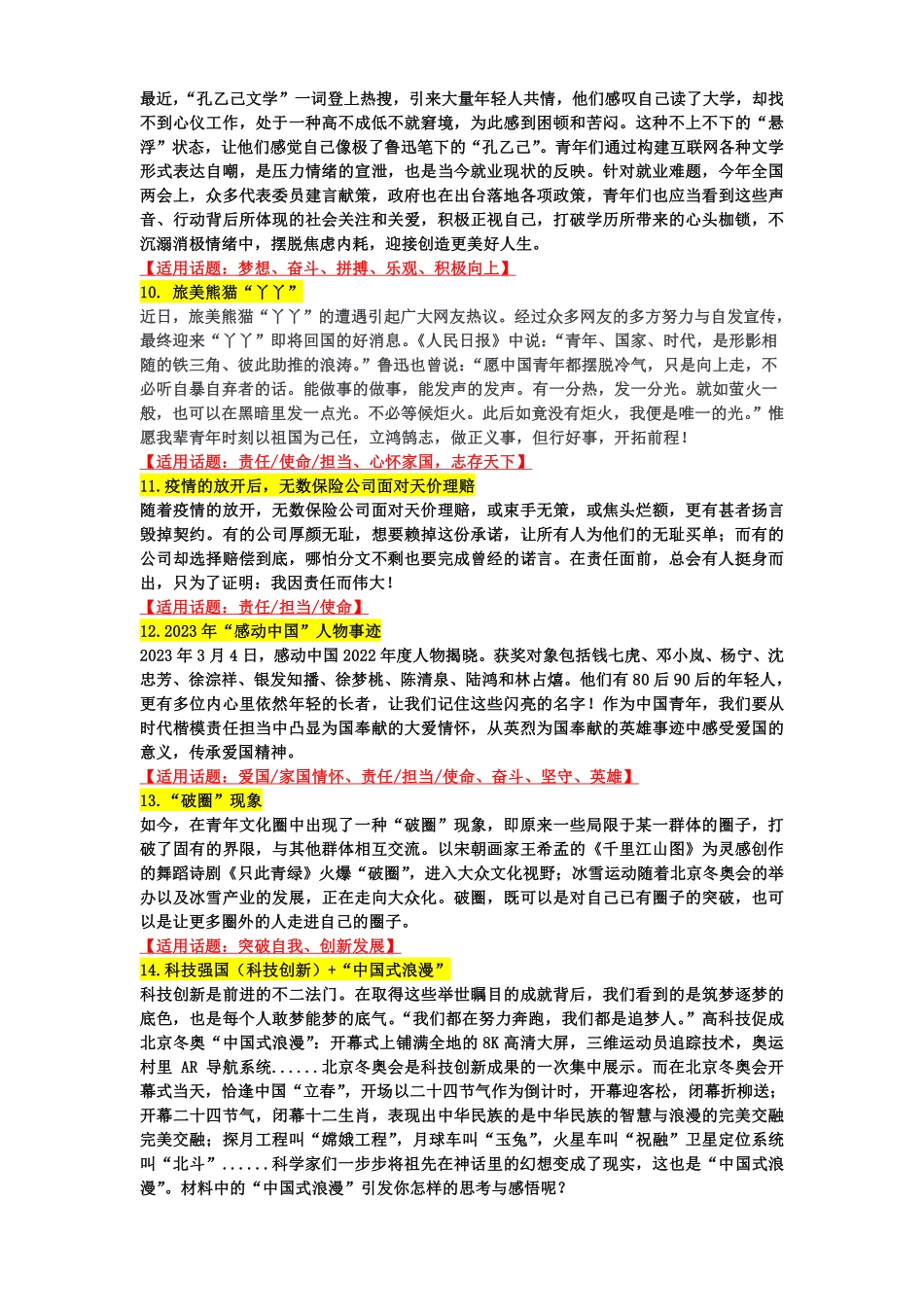 山东省专升本大学语文热点作文话题终极预测.pdf_第3页