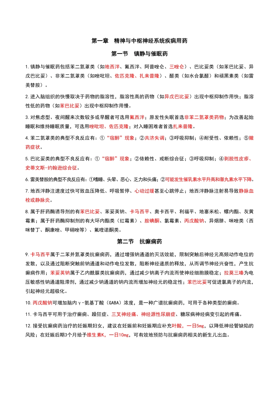 药学专业知识（二）-黄金考点汇总.pdf_第1页