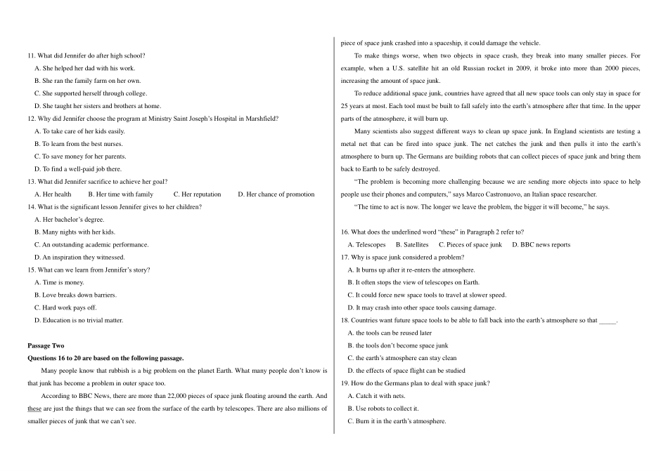 智博英语考前冲刺全真模拟试题（第二套）.pdf_第2页