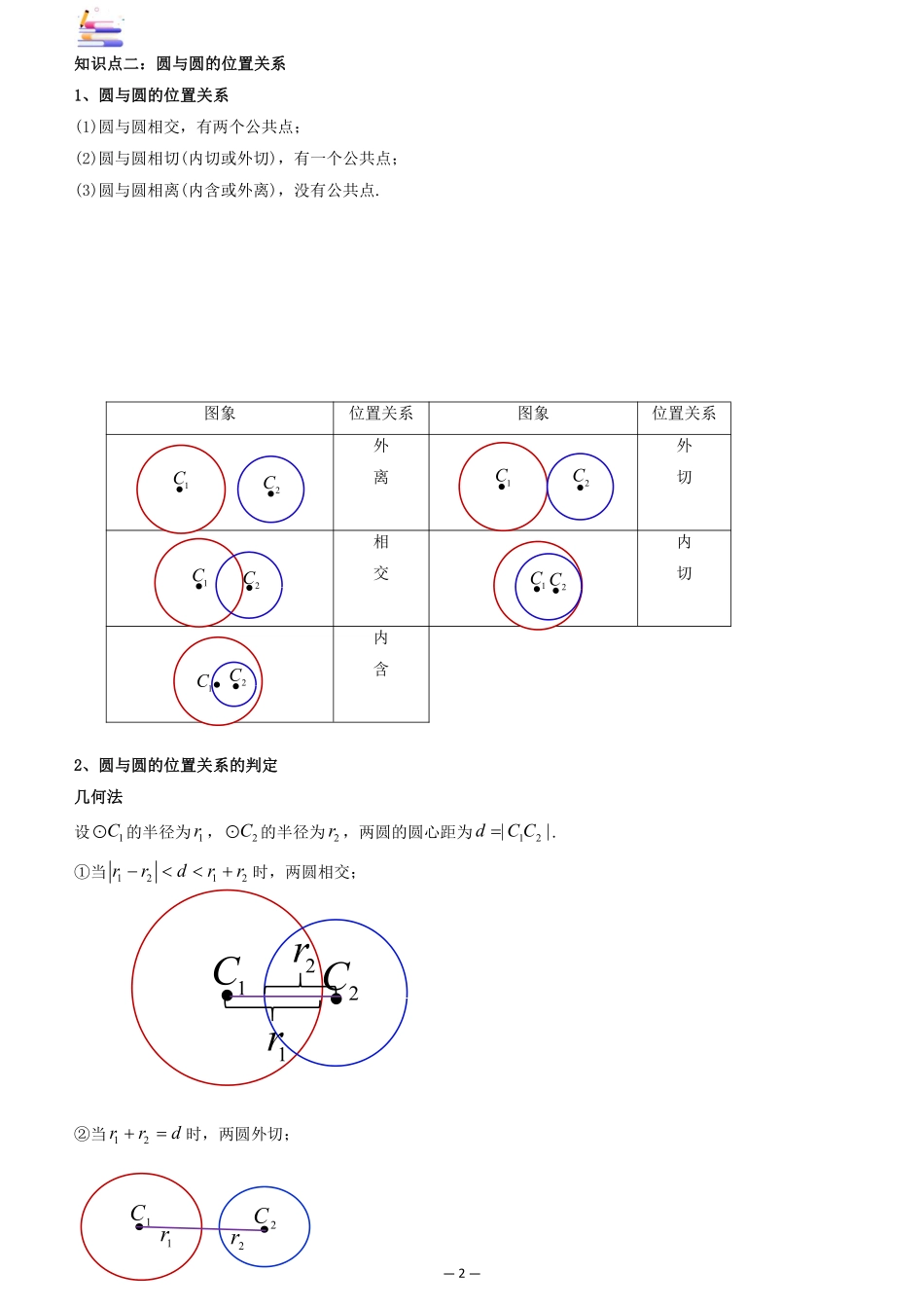 2024版零基础一轮复习数学讲义-第04讲 直线与圆、圆与圆的位置关系.pdf_第2页