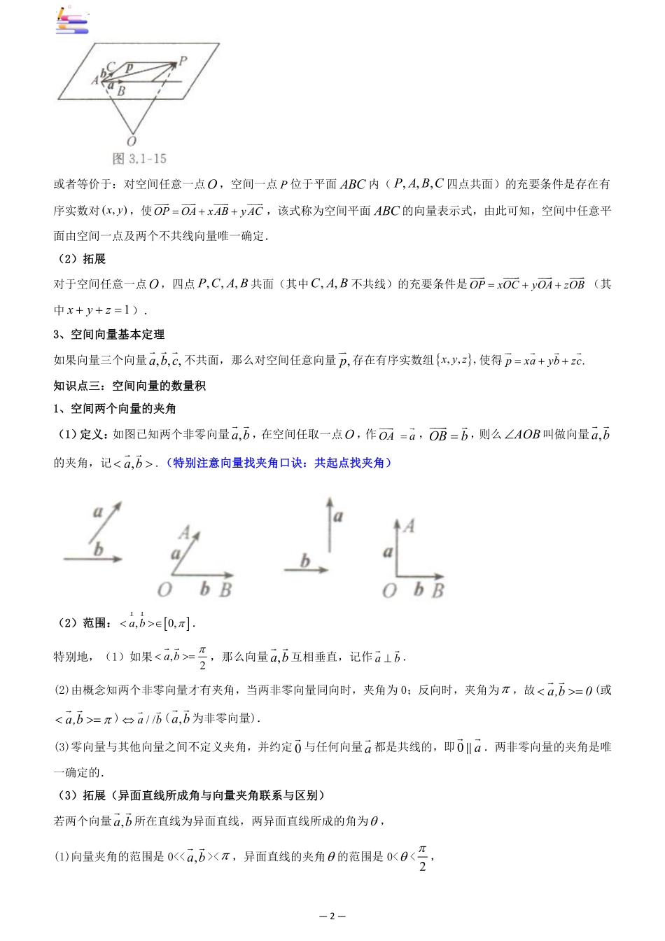 2024版零基础一轮复习数学讲义-第05讲 空间向量及其应用.pdf_第2页