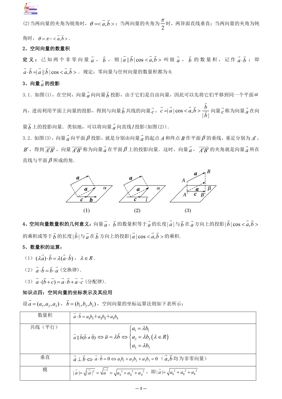 2024版零基础一轮复习数学讲义-第05讲 空间向量及其应用.pdf_第3页