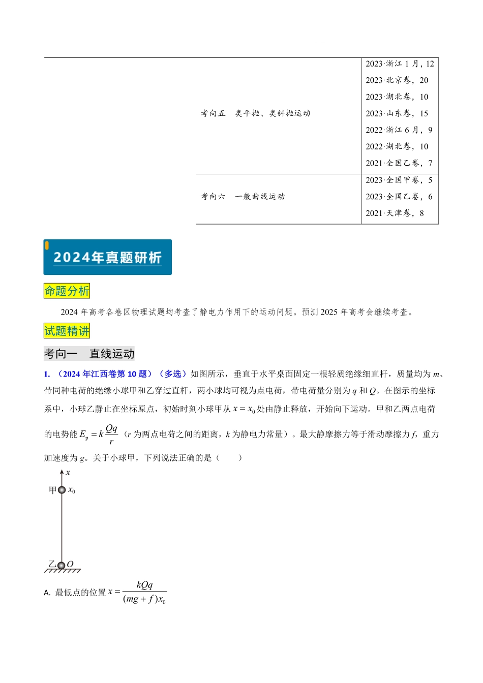 2024年高考《物理真题题源解密》专项突破专题15 电容器、带电粒子的运动（解析版）.pdf_第2页