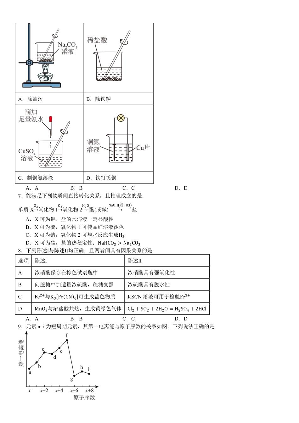 2025年高考广东化学真题（原卷版）.pdf_第2页