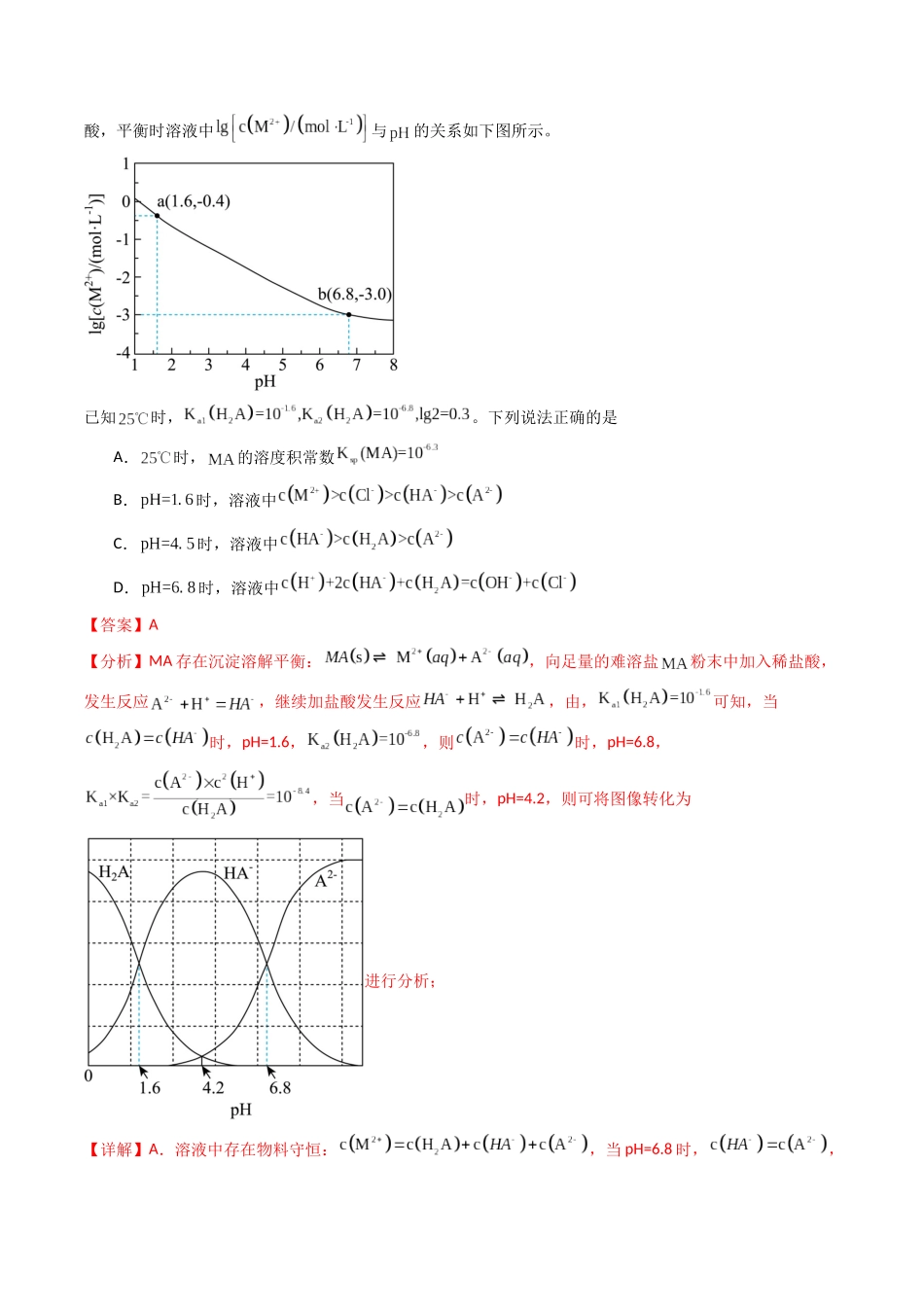 2025年高考化学真题分类汇编-专题10 水溶液中的离子反应与平衡（解析版）.docx_第2页