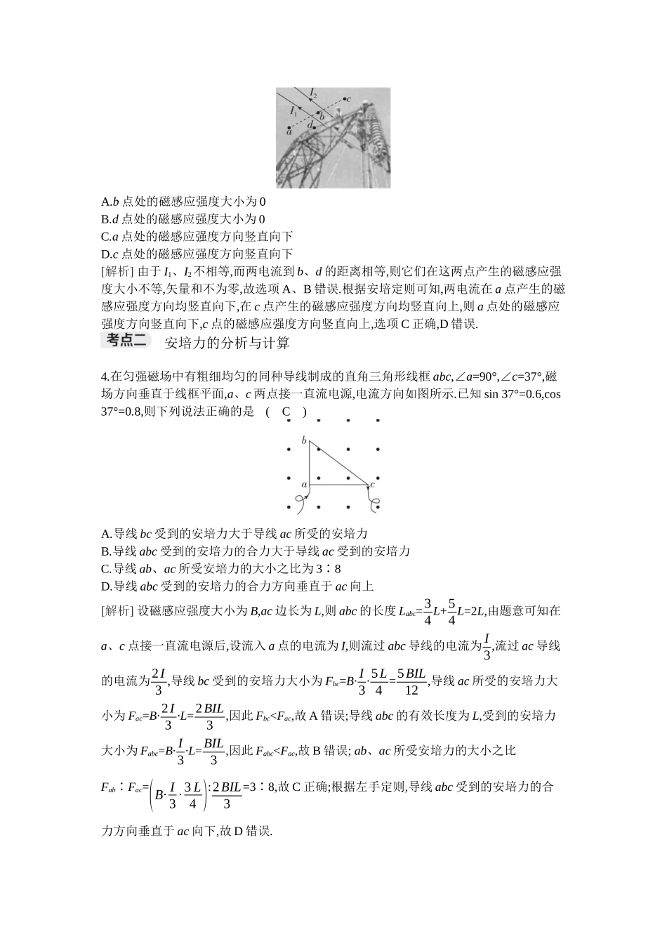 2026年全品选考复习方案物理01 第28讲　磁场及其对电流的作用.docx_第2页