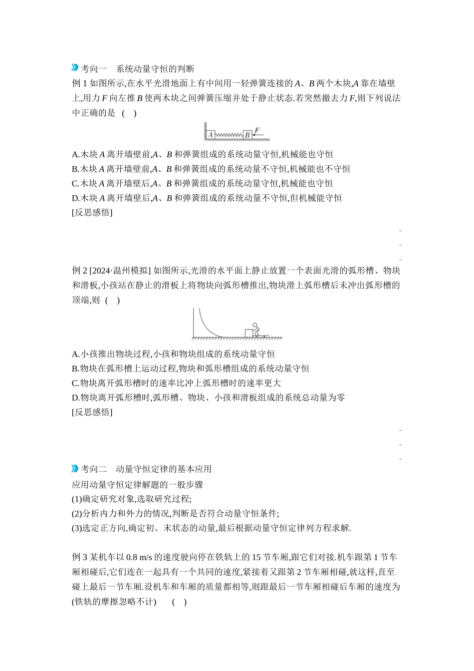2026年全品选考复习方案物理02 第19讲　动量守恒定律及其应用 【正文】听课正文.docx_第2页
