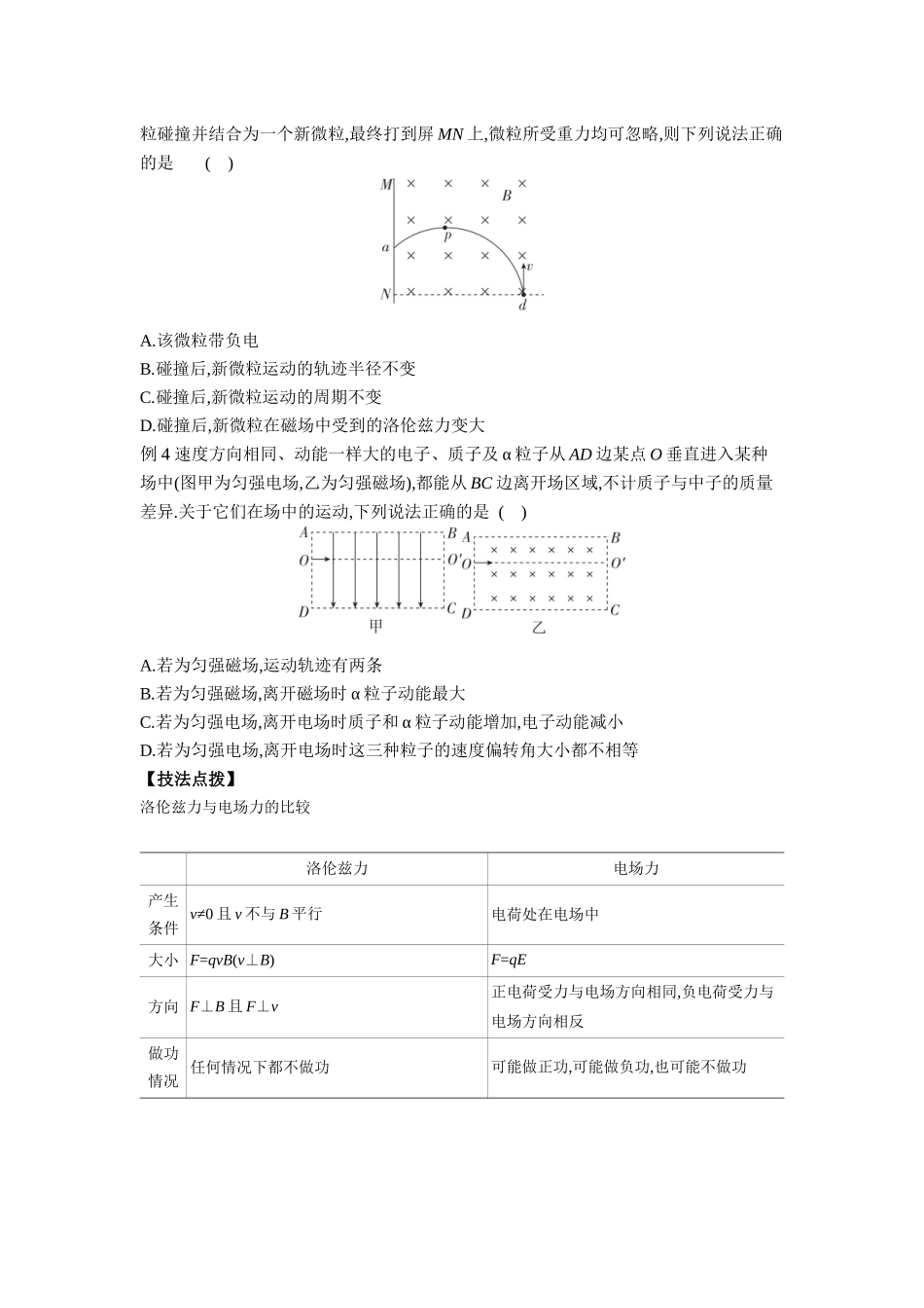 2026年全品选考复习方案物理02 第29讲　磁场对运动电荷(带电体)的作用 【正文】听课正文.docx_第3页