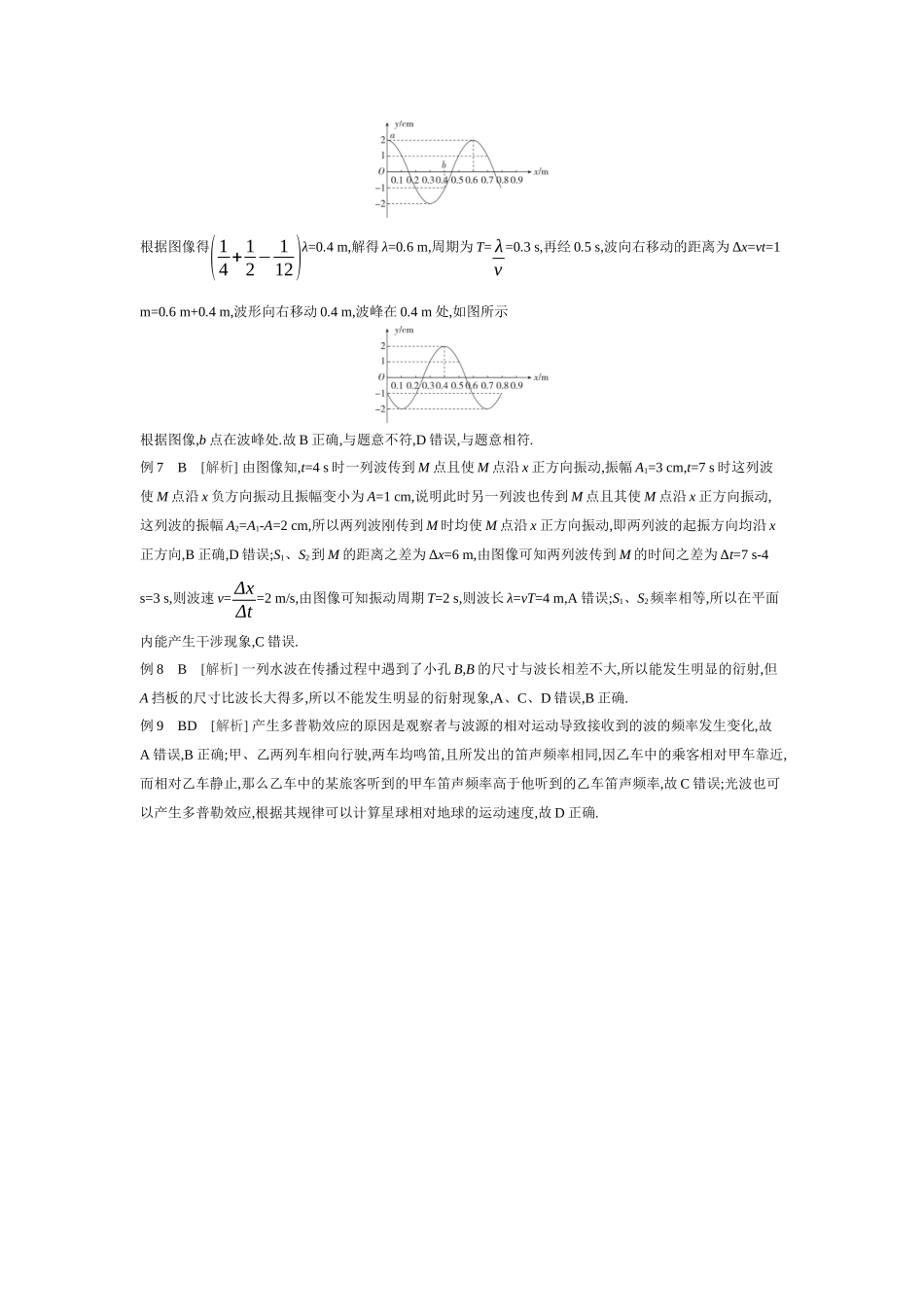2026年全品选考复习方案物理03 第21讲　机械波 【答案】听课答案.docx_第3页