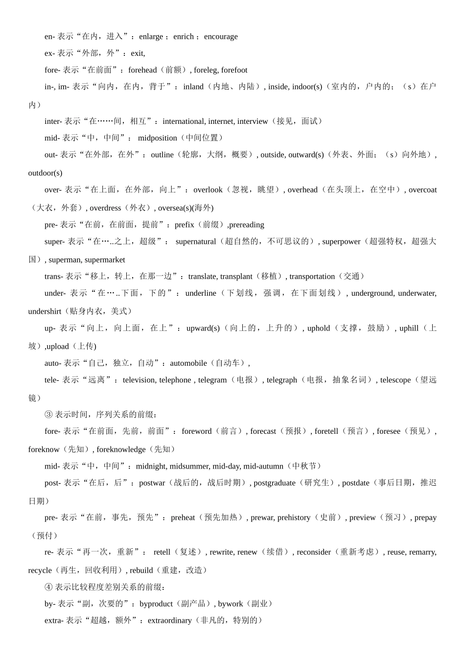 初升高英语衔接教材讲义系列专题2.3 词汇衔接之构词法（讲义）.doc_第2页
