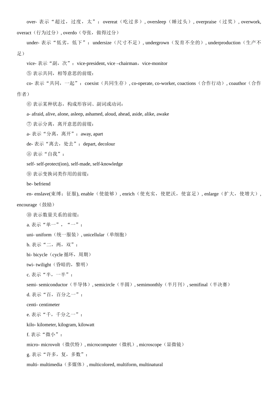 初升高英语衔接教材讲义系列专题2.3 词汇衔接之构词法（讲义）.doc_第3页
