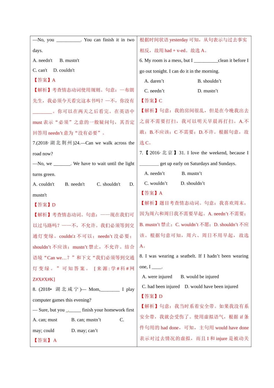 初升高英语衔接教材讲义系列专题3.7 情态动词和虚拟语气（讲义）.doc_第3页