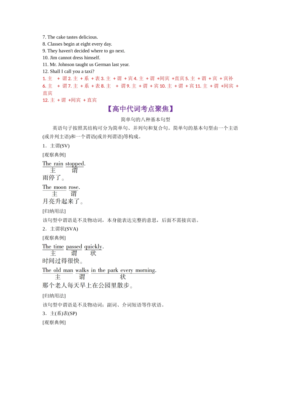 第1部分-专题14.句子的成分及结构（教师版）-初升高英语暑假衔接.docx_第2页