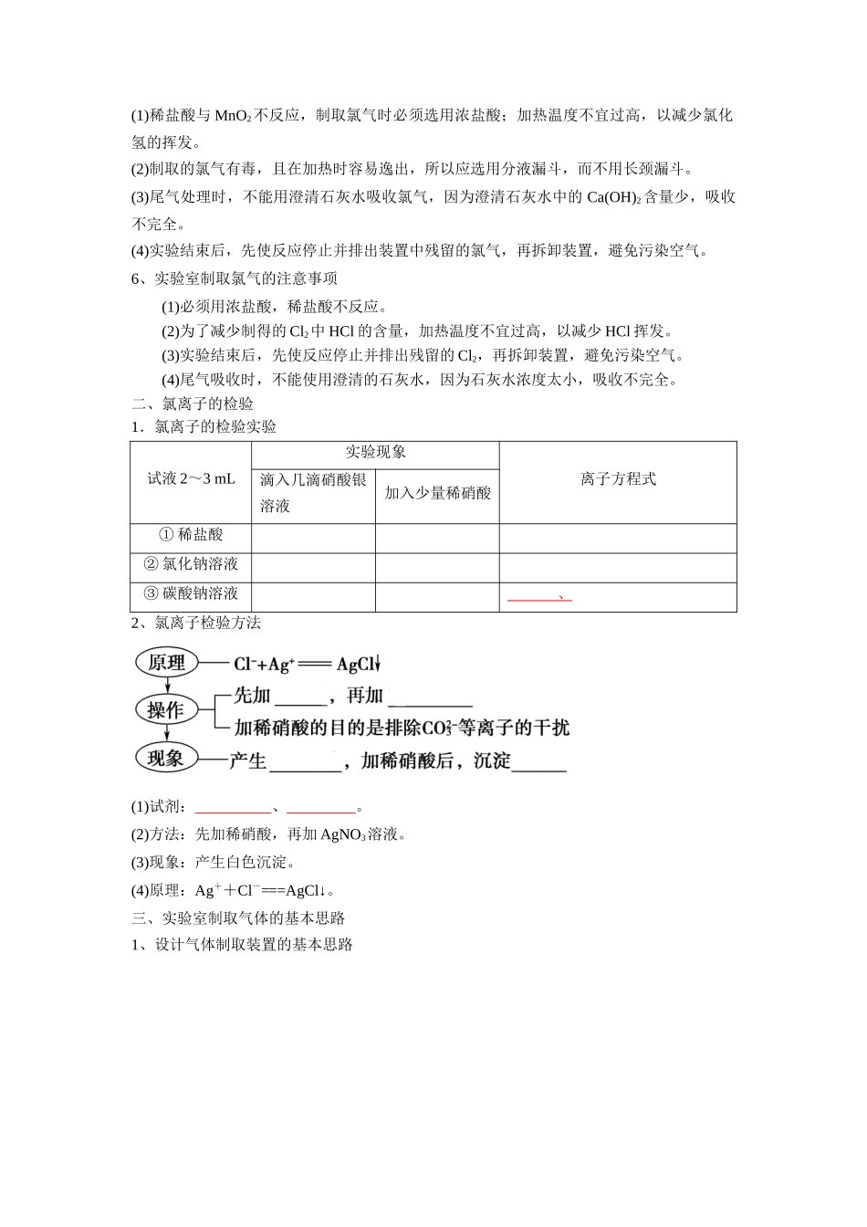 第08讲 氯气的实验室制法 -【暑假衔接】新高一化学暑假精品课（人教版）（学生版）.docx_第2页