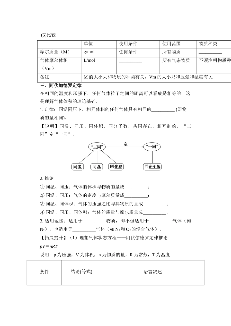 第10讲 气体摩尔体积-【学生版】新高一化学暑假衔接（人教版）.docx_第3页