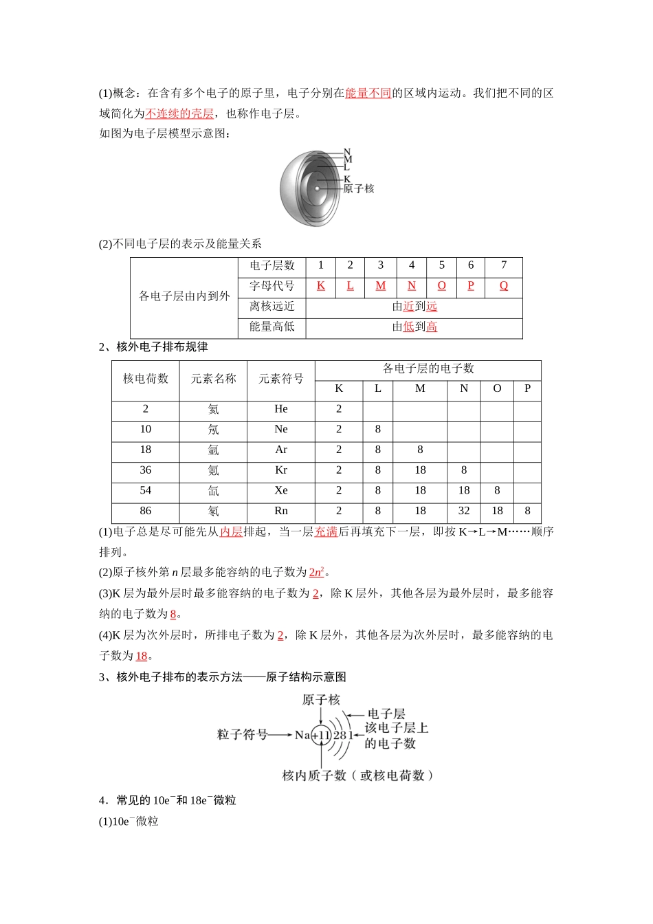 第14讲  原子结构与元素周期表 -【暑假衔接】新高一化学暑假精品课（人教版）（教师版).docx_第2页