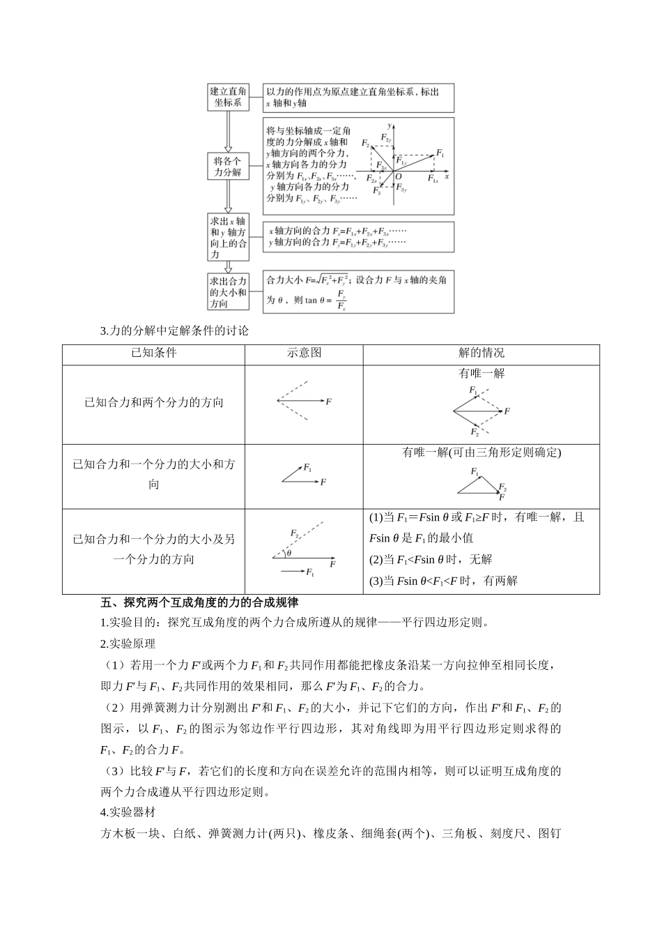 第14讲 力的合成和分解（教师版）-初升高物理暑假衔接（人教版）.docx_第3页
