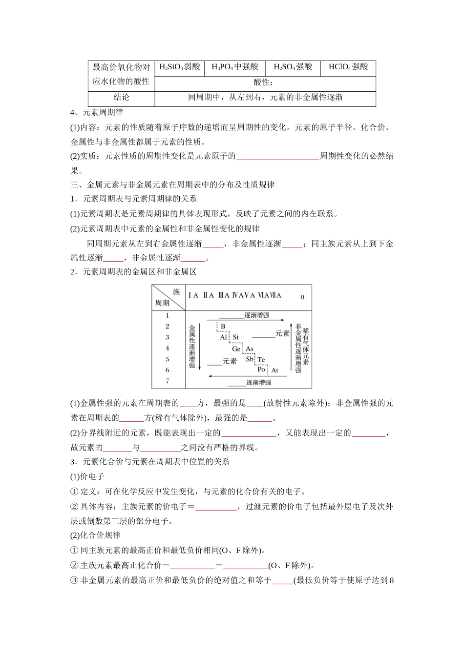 第15讲 元素周期律 -【暑假衔接】新高一化学暑假精品课（人教版）（学生版).docx_第3页