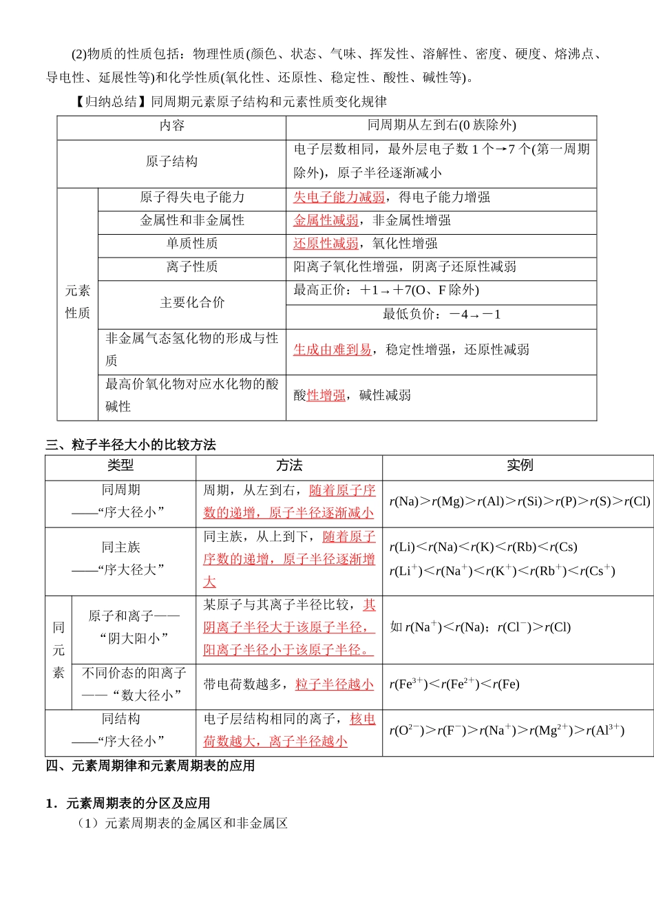 第17讲 元素周期律-【教师版】新高一化学暑假衔接（人教版）.docx_第3页