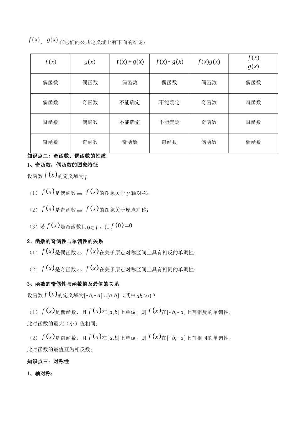 新高一暑假学习提升计划-数学-预备知识12 函数的奇偶性（原卷版）.docx_第2页