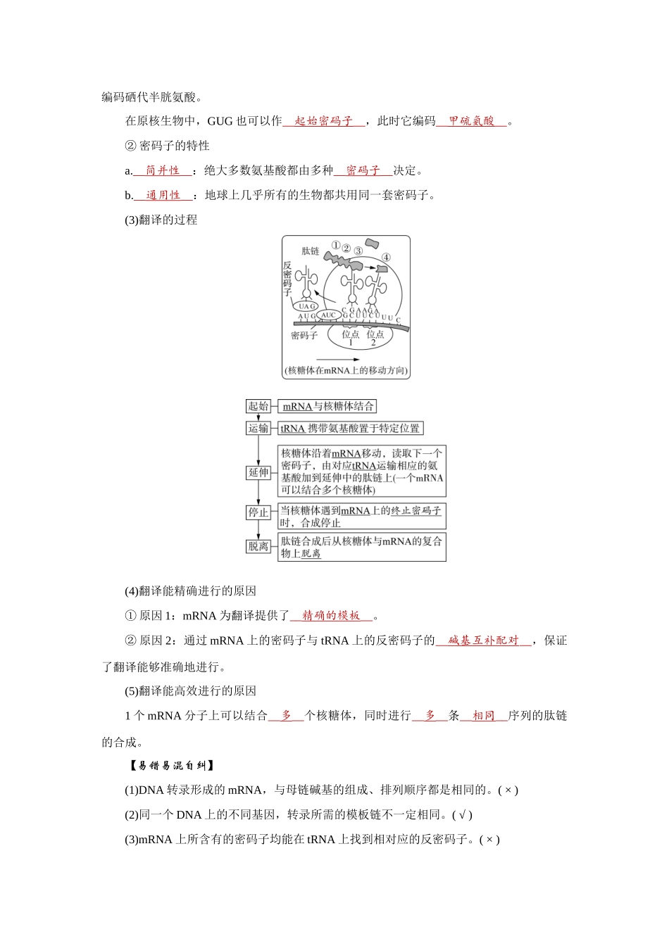 学海导航2026届高考一轮总复习生物学专题6 第3讲　基因的表达.docx_第3页