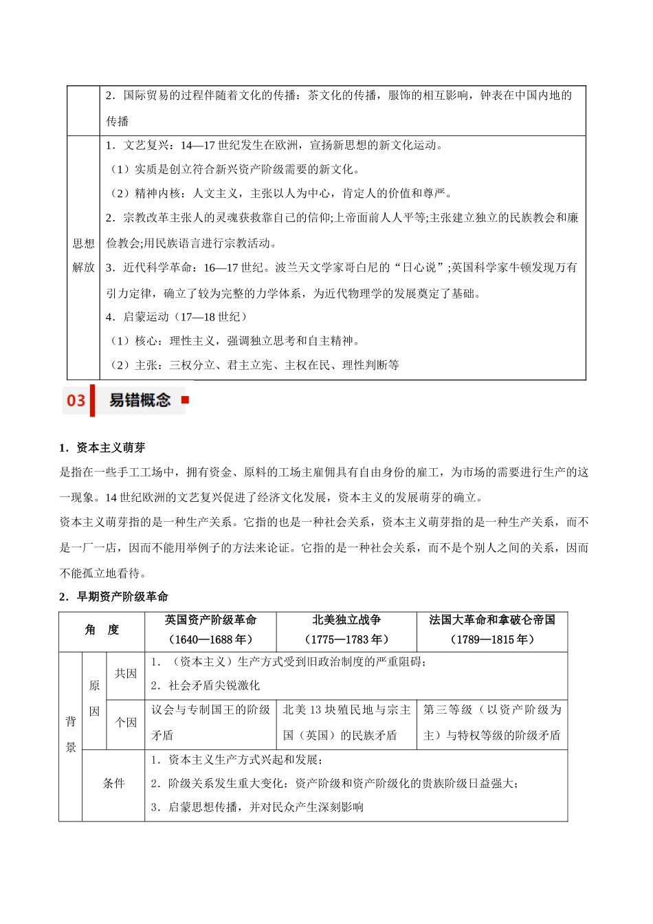 专题12+联系与确认——全球航路的开辟与资本主义制度的确立-【知识大盘点+专题特训】高考历史三轮冲刺.docx_第3页