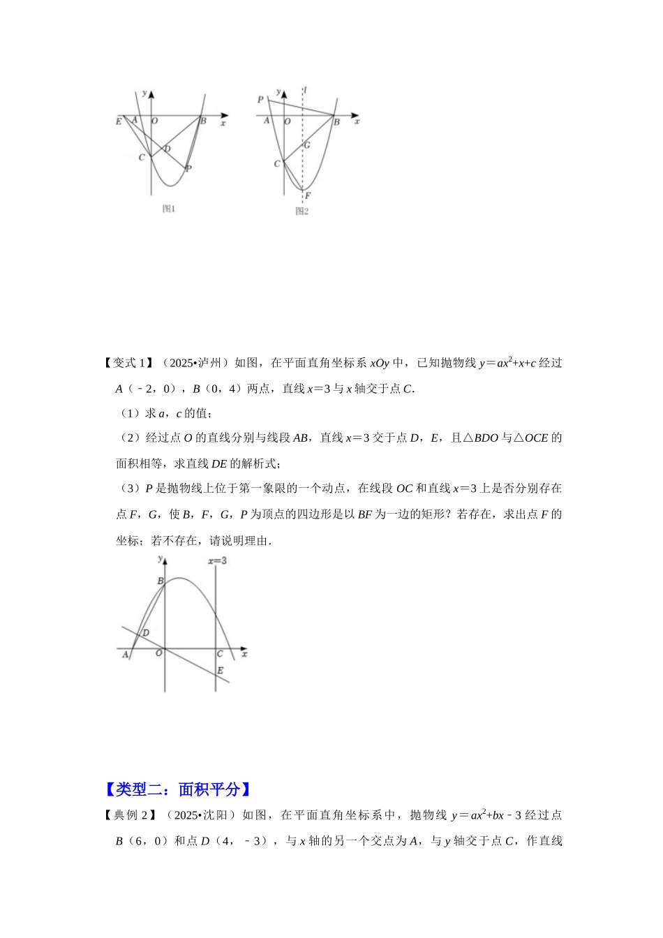 2026中考数学《重难点解读+专项训练》专题03  二次函数与面积有关的问题（学生版+名师详解版）.docx_第3页