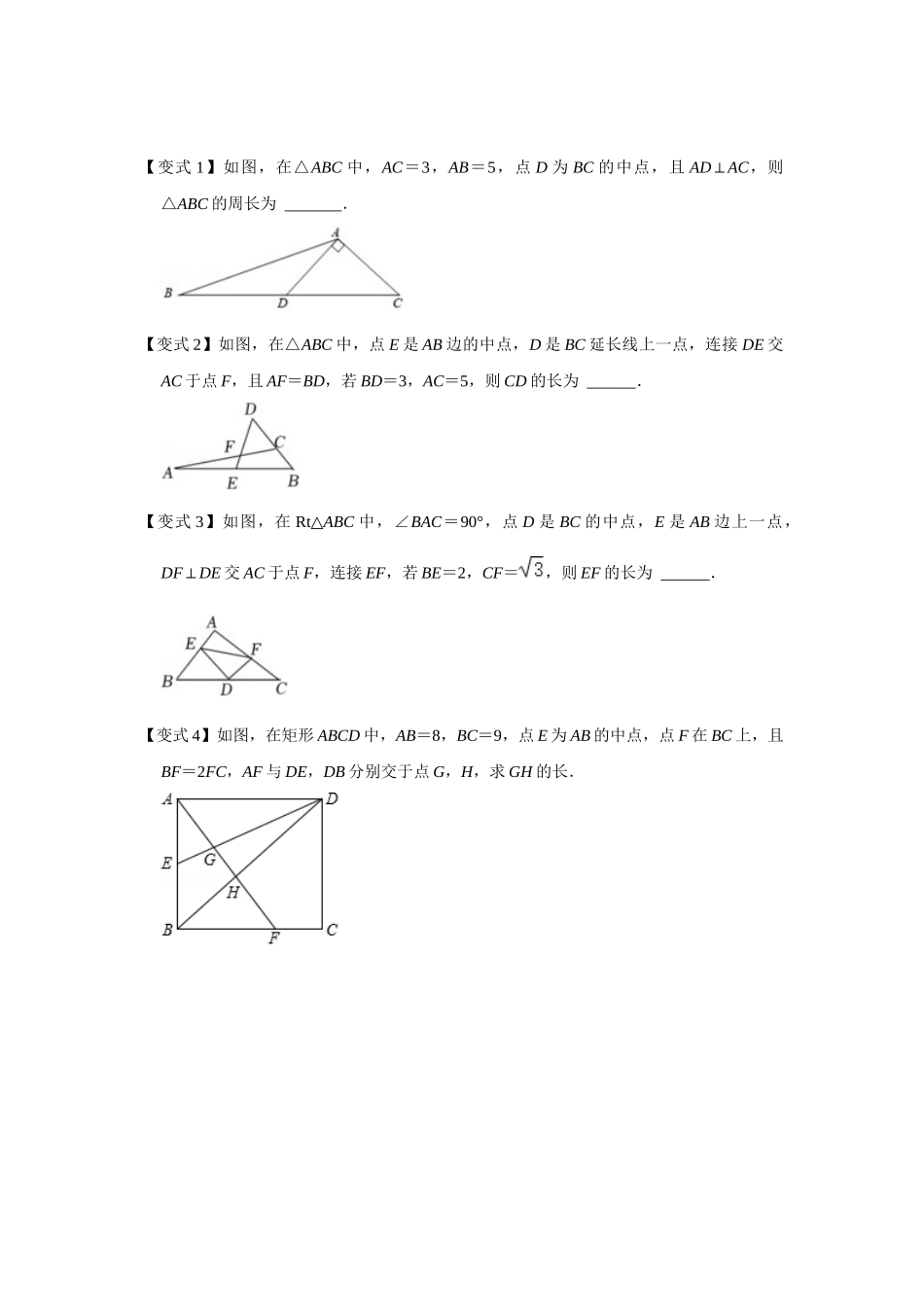 2026中考数学《重难点解读+专项训练》专题09 倍长中线模型综合应用（学生版+名师详解版）.docx_第3页