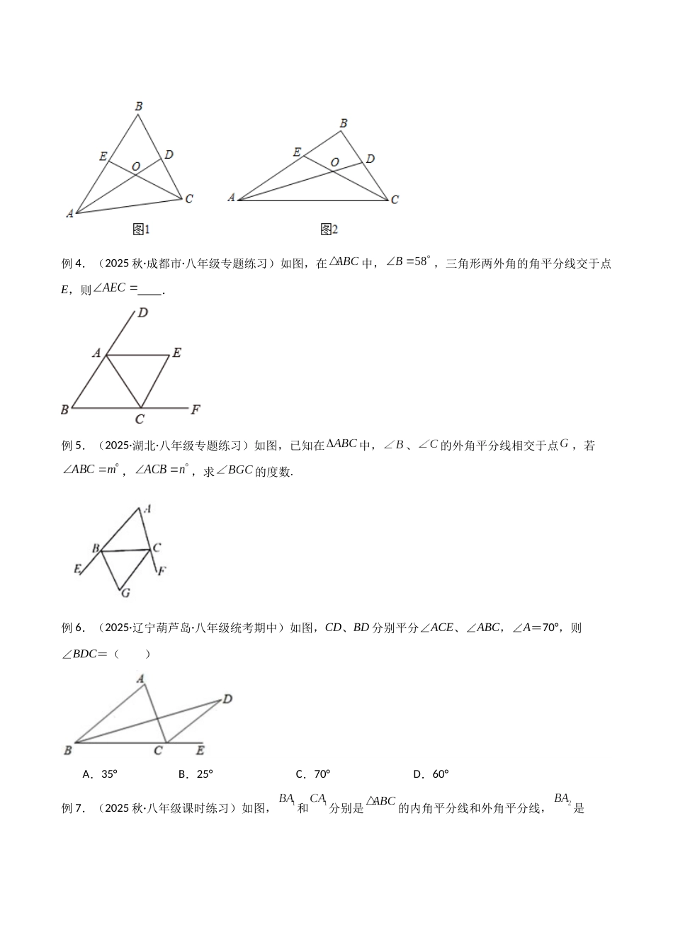 26年中考数学几何模型解读与训练专题05三角形中的导角模型-双角平分线（三角形）模型（学生版+名师详解版）.docx_第3页