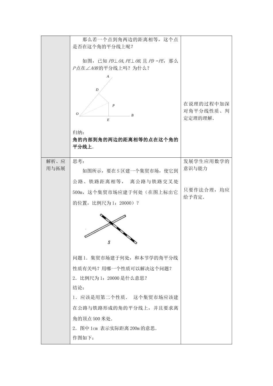 2025秋季新人教版八年级数学上册12.3 第1课时 角平分线的性质 精简教案.doc_第3页