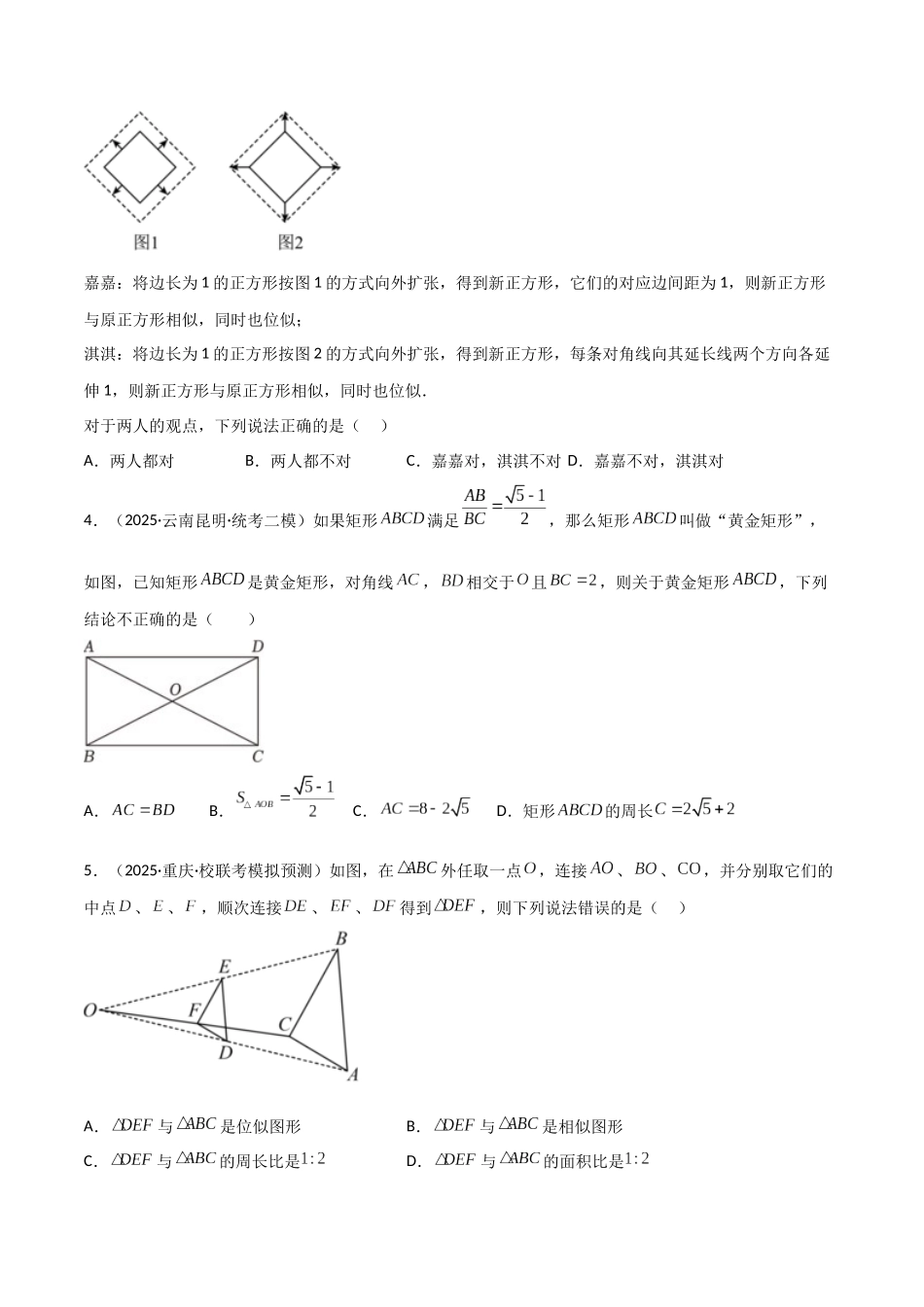 【2026中考】数学核心考点精讲精炼-考点24图形的相似（学生版+名师详解版）.docx_第2页