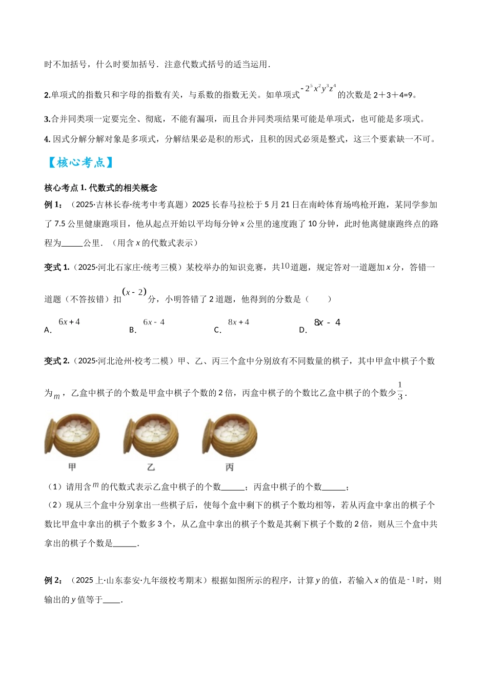 2026中考数学核心考点精讲精炼-考点02整式与因式分解（学生版+名师详解版）.docx_第3页