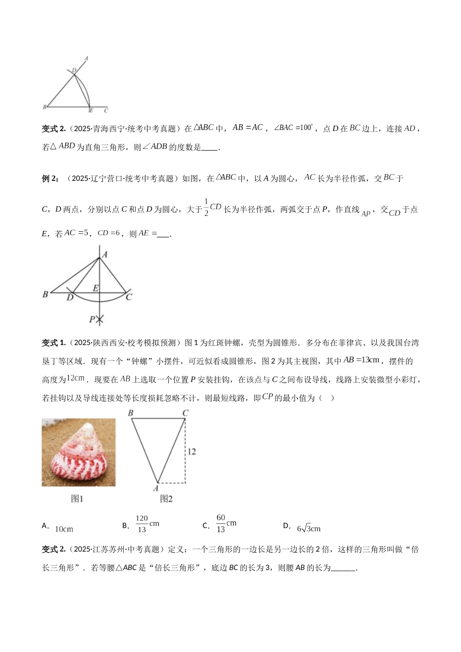 2026中考数学核心考点精讲精炼-考点16特殊三角形（等腰三角形与直角三角形）（学生版+名师详解版）.docx_第3页
