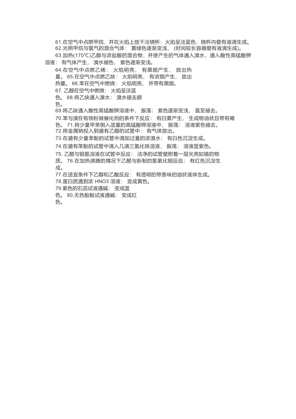 【高考化学】【高三化学】高三化学复习口袋书----暨化学实验现象 80 例（纯净word）.docx_第3页
