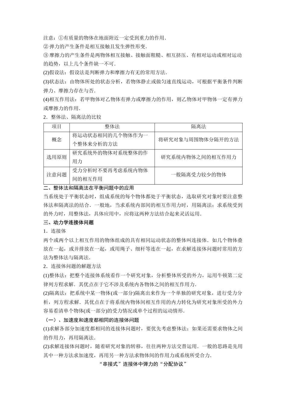 2023年高考物理热点重点难点专练（全国通用）-热点01 整体法与隔离法  （原卷版）.docx_第2页
