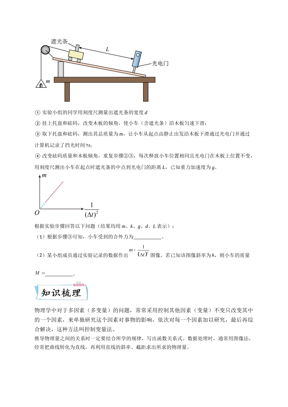 2023年高考物理热点重点难点专练（全国通用）-热点02 控制变量法 （原卷版）.docx_第3页