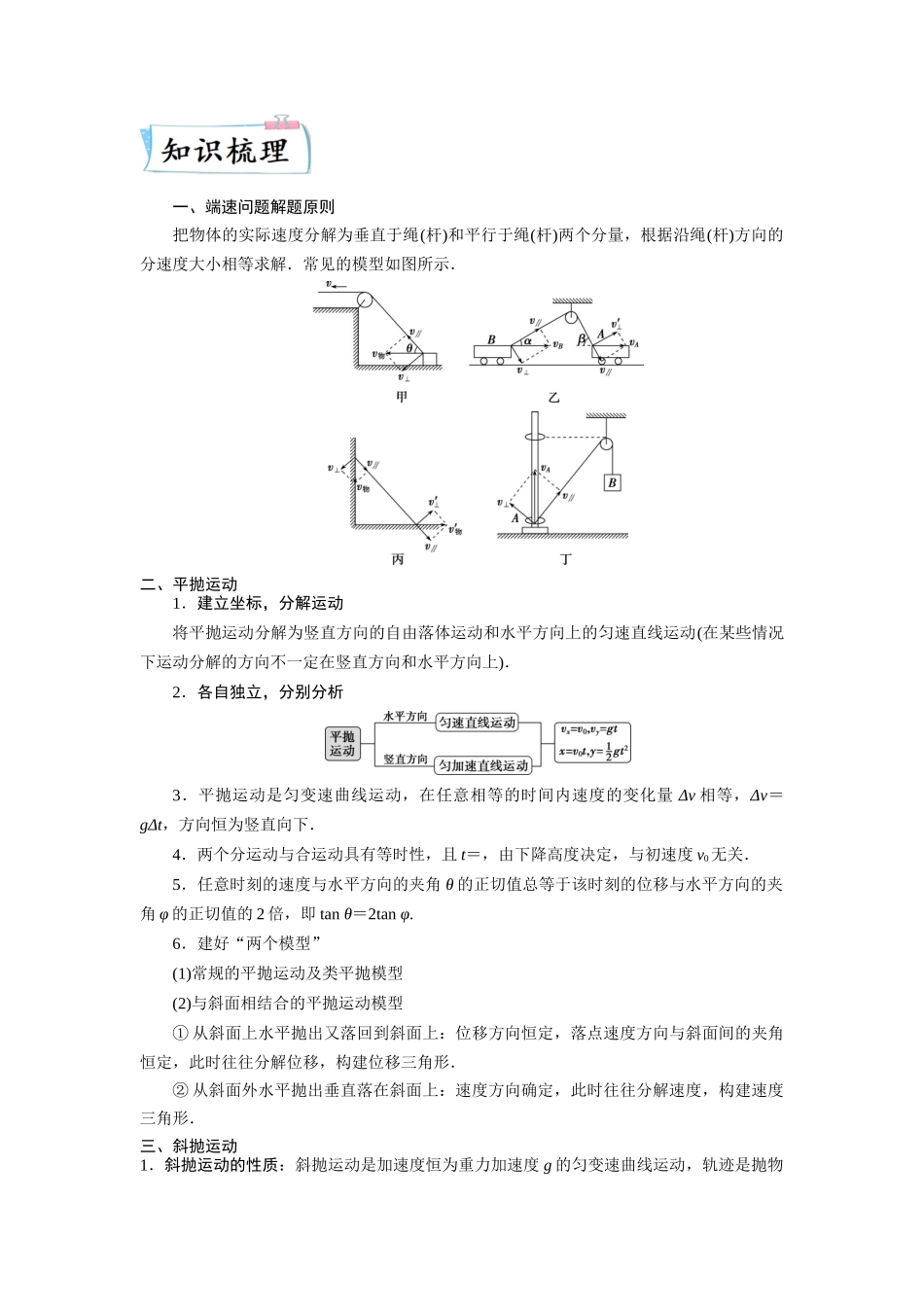 2023年高考物理热点重点难点专练（全国通用）-重难点03 运动的合成与分解　抛体运动(原卷版).docx_第2页