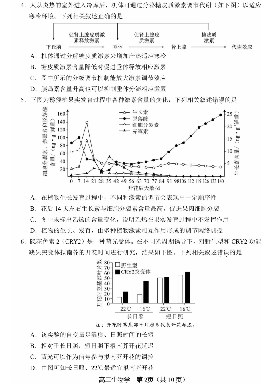 北京市丰台区2024-2025学年高二上学期期末考试生物试卷（含答案）.pdf_第2页