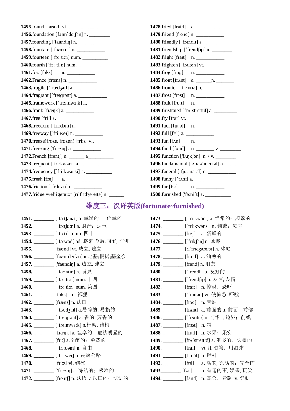 第30天  fortunately-fund（词形转换+单句填空+熟词新意+写作应用+同步语篇）-2024年高考英语3500词汇一遍过（教师版）.docx_第2页