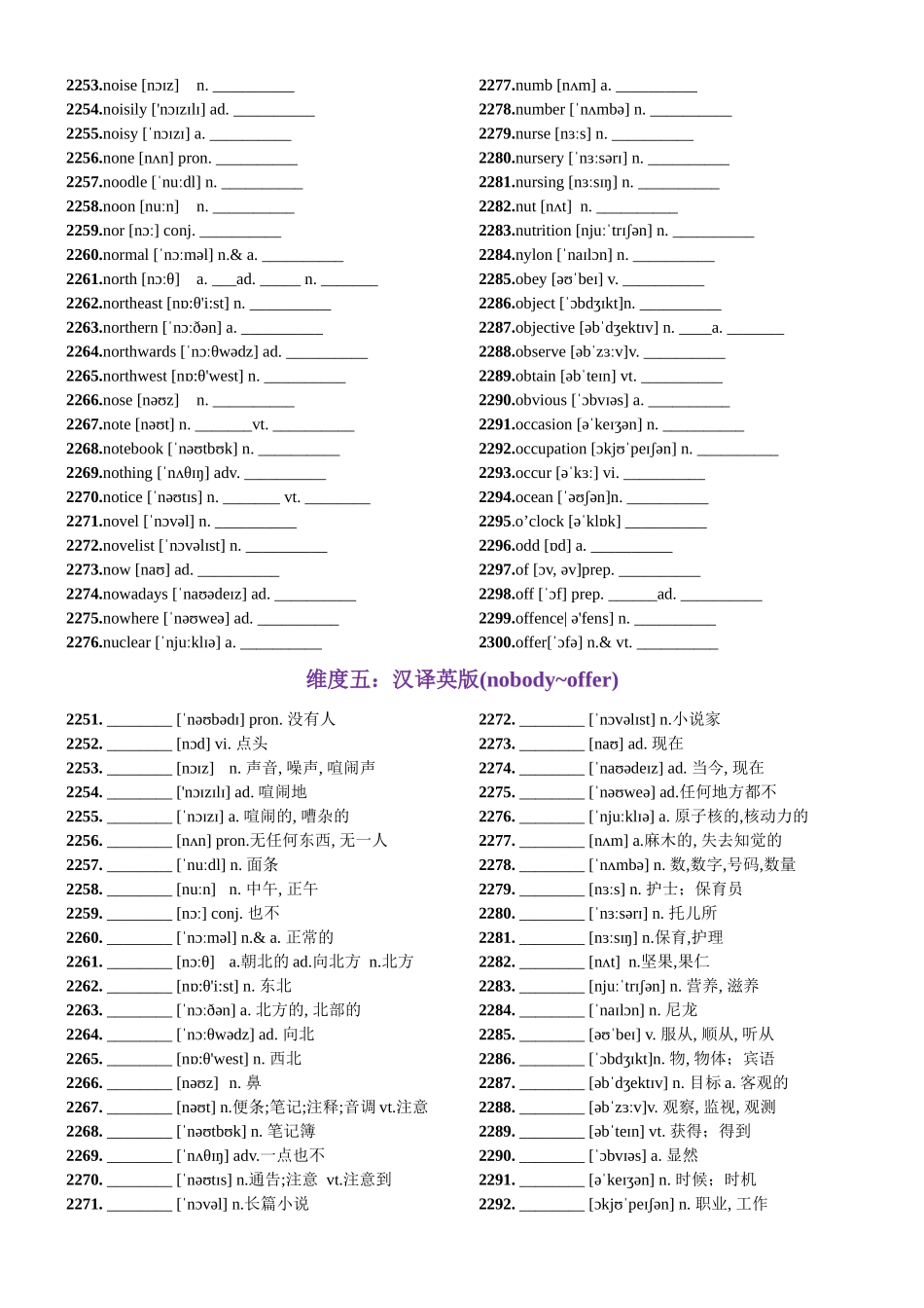 第46天 nobody~offer（词形转换+单句填空+熟词新意+China Daily原创语填）-2024年高考英语3500词汇一遍过（教师版）.docx_第3页