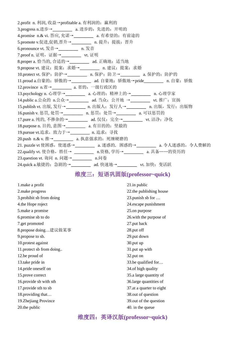 第53天 professor~quick（词形转换+单句填空+熟词新意+China Daily原创语填）-2024年高考英语3500词汇一遍过（原卷版）.docx_第2页