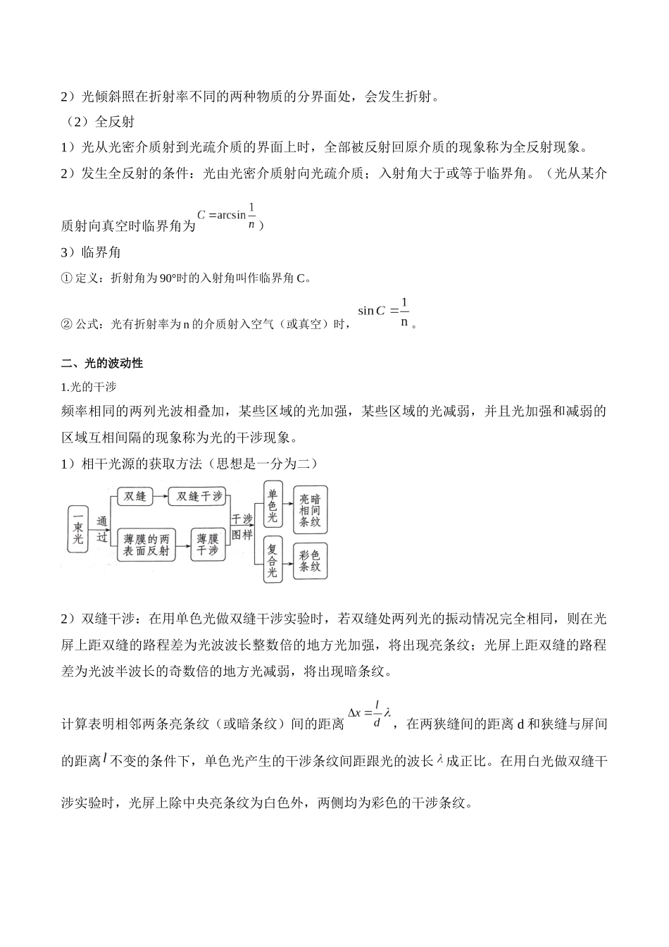 高考物理考前三个月速记清单-（15）光学.docx_第2页
